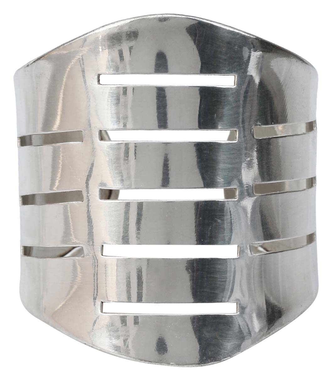 Buy Bracelets in Bulk – Cuff Bracelet – Cast in Brass – Silver Plated – Cut-Out Lines – Wholesale Bulk Bracelets - Unique Fashionable Jewelry Collection for Women/Teens